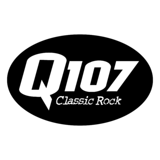 Q107 Logo Black and White