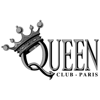 Queen Club Paris Logo Black and White