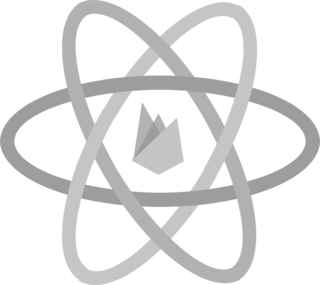 React Native Firebase Logo Black and White
