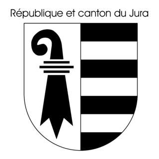 Republique et Canton du Jura Logo Black and White