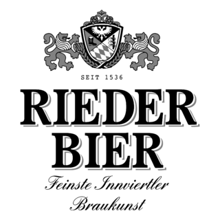 Rieder Bier Logo Black and White
