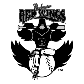 Rochester Red Wings Logo Black and White (1)
