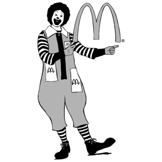 Ronald Logo Black and White
