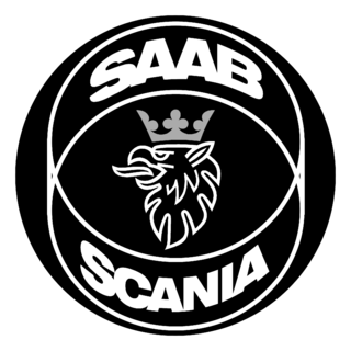 SAAB Scania Logo Black and White