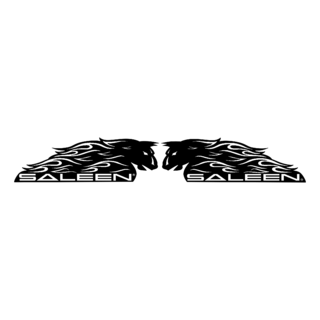 Saleen Mustang Logo Black and White