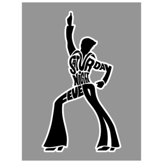 Saturday Night Fever Logo Black and White