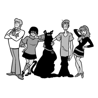 Scooby Doo Logo Black and White (2)