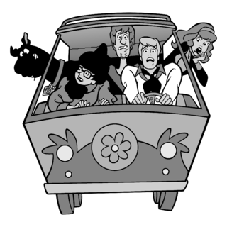 Scooby Doo Logo Black and White