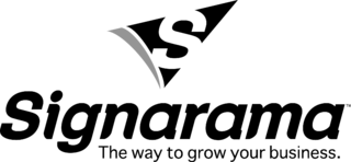 Signarama Icon Centered Logo Black and White