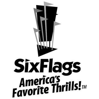 Six Flags Logo Black and White
