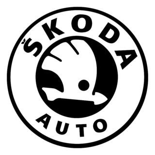 Skoda Auto Logo Black and White