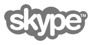 Skype Logo Black and White
