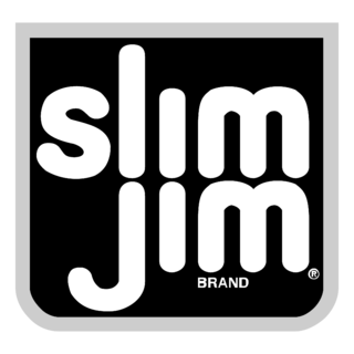 Slim Jim Logo Black and White