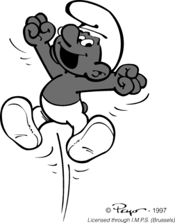 Smurf Logo Black and White