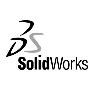 SolidWorks Logo Black and White