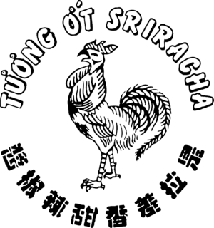 Sriracha Sauce Logo Black and White