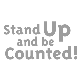 Stand Up and be Counted! Logo Black and White
