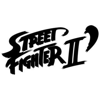 Street Fighter II Logo Black and White