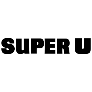 Super U Logo Black and White