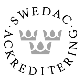 Swedac Ackreditering Logo Black and White