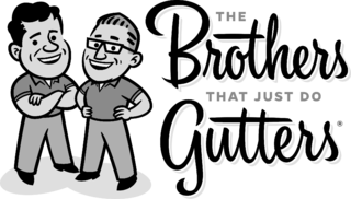 The Brothers That Just Do Gutters Logo Black and White