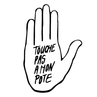 Touche Pas A Mon Pote Logo Black and White (1)