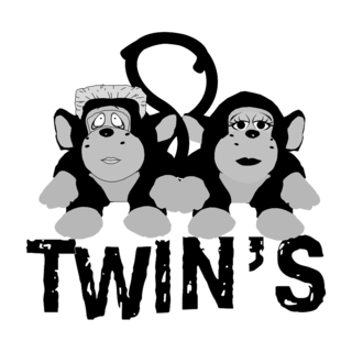 Twins Logo Black and White