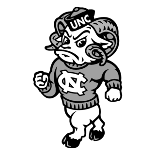 UNC Tar Heels Logo Black and White