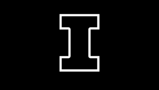 University of Illinois – Block I (Navy Background) Logo Black and White