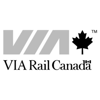 VIA Rail Canada Logo Black and White