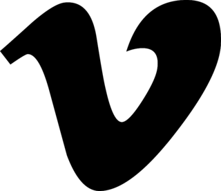 Vimeo Icon Logo Black and White