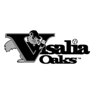 Visalia Oaks Logo Black and White