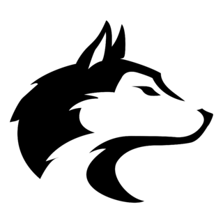 Washington Huskies Logo Black and White