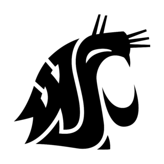 Washington State Cougars Logo Black and White