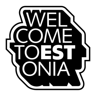 Welcome to Estonia Logo Black and White