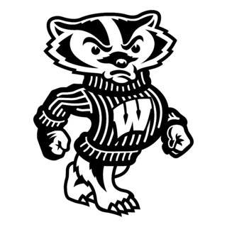 Wisconsin Badgers Logo Black and White (1)