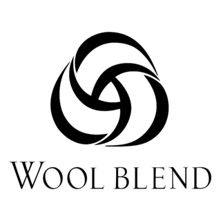 Wool Blend Logo Black and White