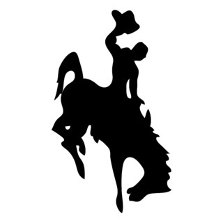 Wyoming Cowboys Logo Black and White