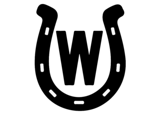 Wyoming High School Logo Black and White