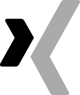 Xing Icon Logo Black and White
