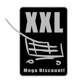 XXL Mega Discount Logo Black and White