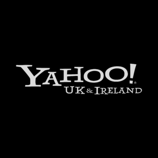 Yahoo UK & Ireland Logo Black and White
