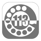 113 Polizia Italiana Logo Black and White