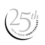 25th Anniversary Logo Black and White