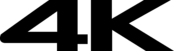 4k Logo Black and White
