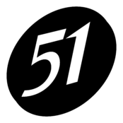 51 Logo Black and White