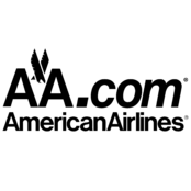 AA com American Airlines Logo Black and White