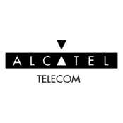 Alcatel Telecom Logo Black and White