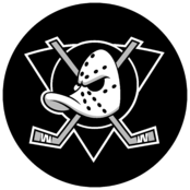 Anaheim Mighty Ducks Logo Black and White (2)
