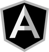 Angular Icon Logo Black and White